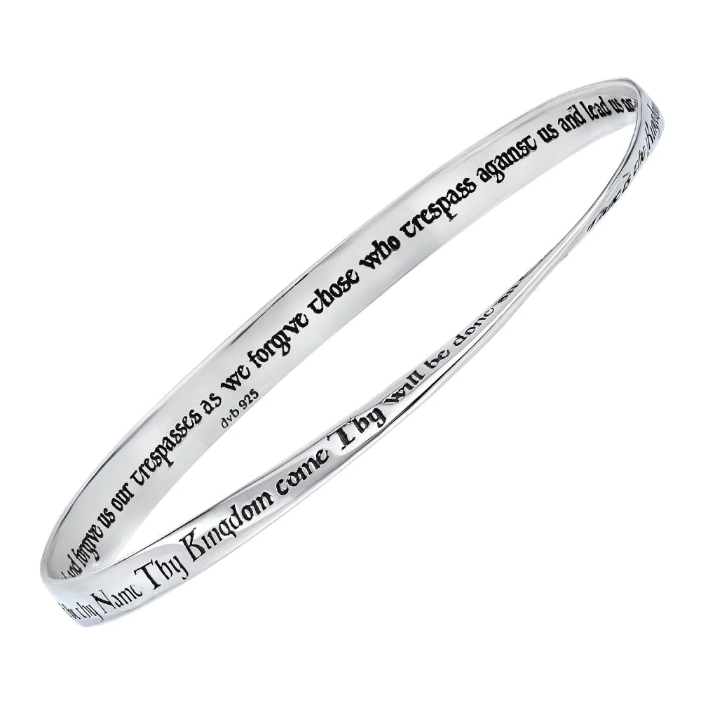 Lord's Prayer in English King James Version (The Our Father) - Mobius Bracelet