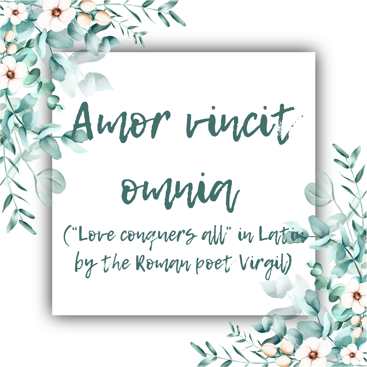 Love Conquers All / Amor Vincit Omnia (Virgil) - Cuff Bracelet