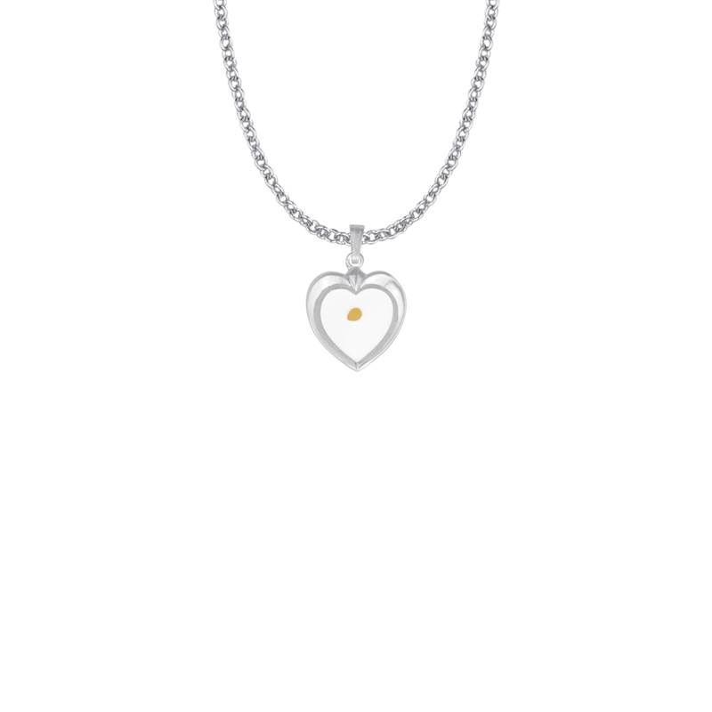 Mustard Seed Heart Necklace - Sterling Silver - Faith Can Move Mountains