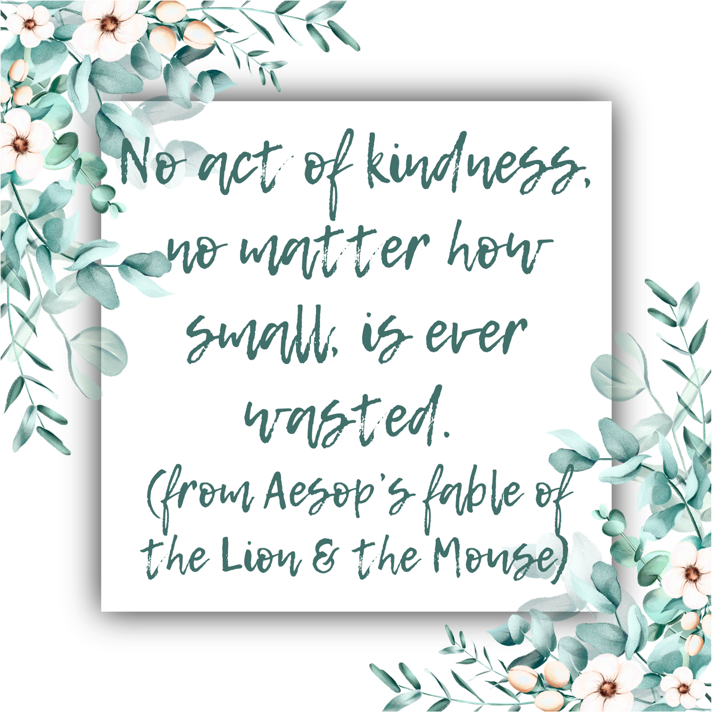 No Act of Kindness... Is Ever Wasted (Aesop) - Mobius Necklace