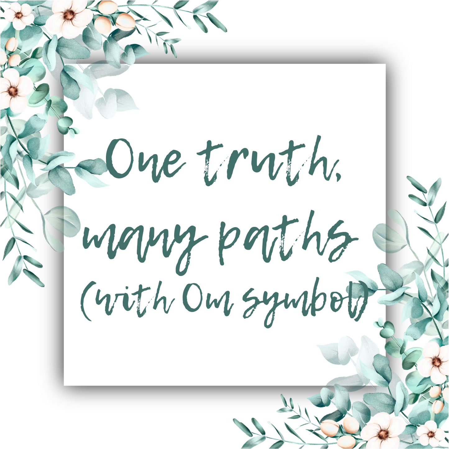 One Truth, Many Paths "Om" Teardrop Mobius Necklace
