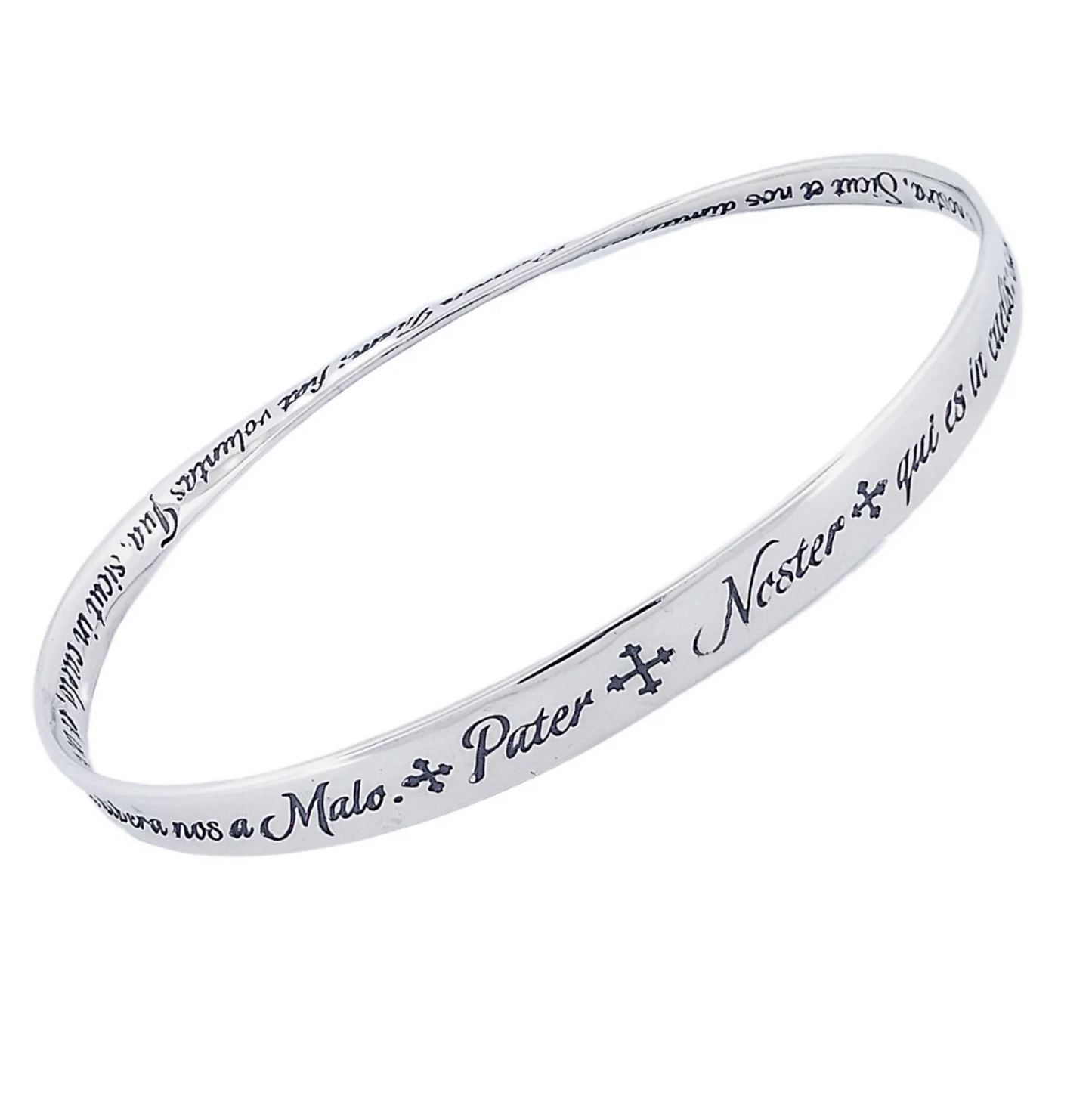 Lord's Prayer in Latin (Pater Noster) - Mobius Bracelet