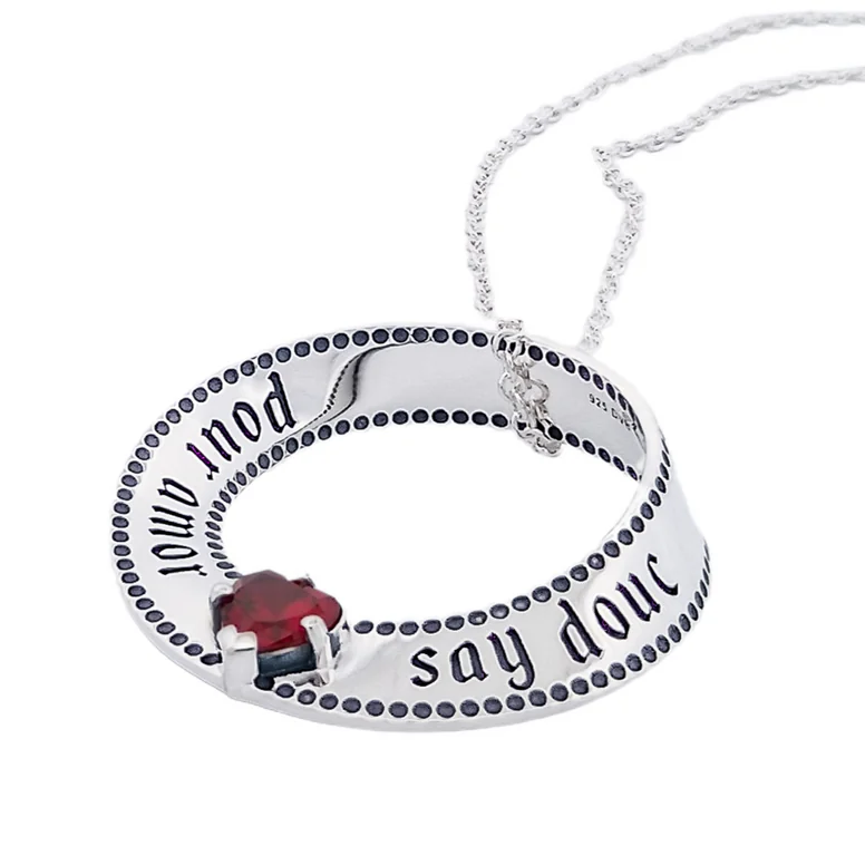 Pour Amor Say Douc (For Love So Sweet) - Mobius Necklace with Red Gemstone - NEW!