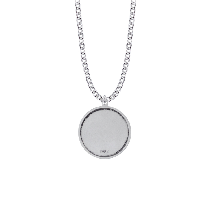 Saint Christopher Sterling Silver Round Saints Medal - Patron Saint of Travelers, Soldiers and Sailors (Custom engraving available)