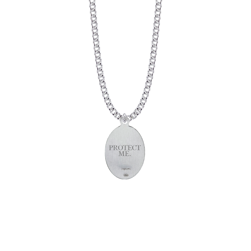 Saint John Sterling Silver Oval Saints Medal - Patron Saint of Friendship and Writers