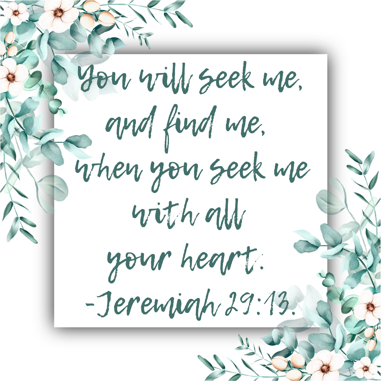 You Will Seek Me And Find Me (Jeremiah) - Heart Ribbon Necklace