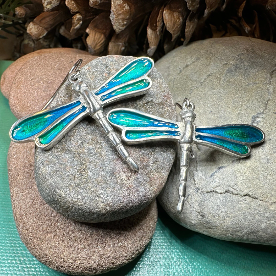 Blue Dragonfly Earrings