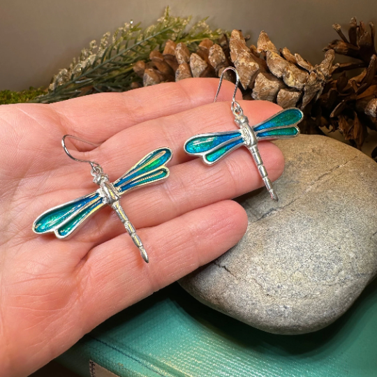 Blue Dragonfly Earrings