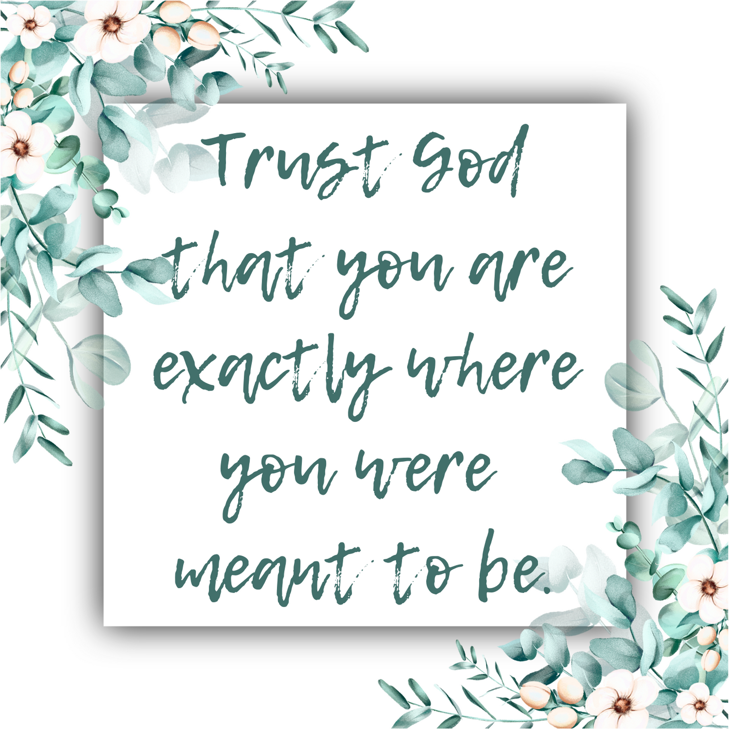 Trust God That You Are Exactly Where You Were Meant to Be - Mobius Necklace