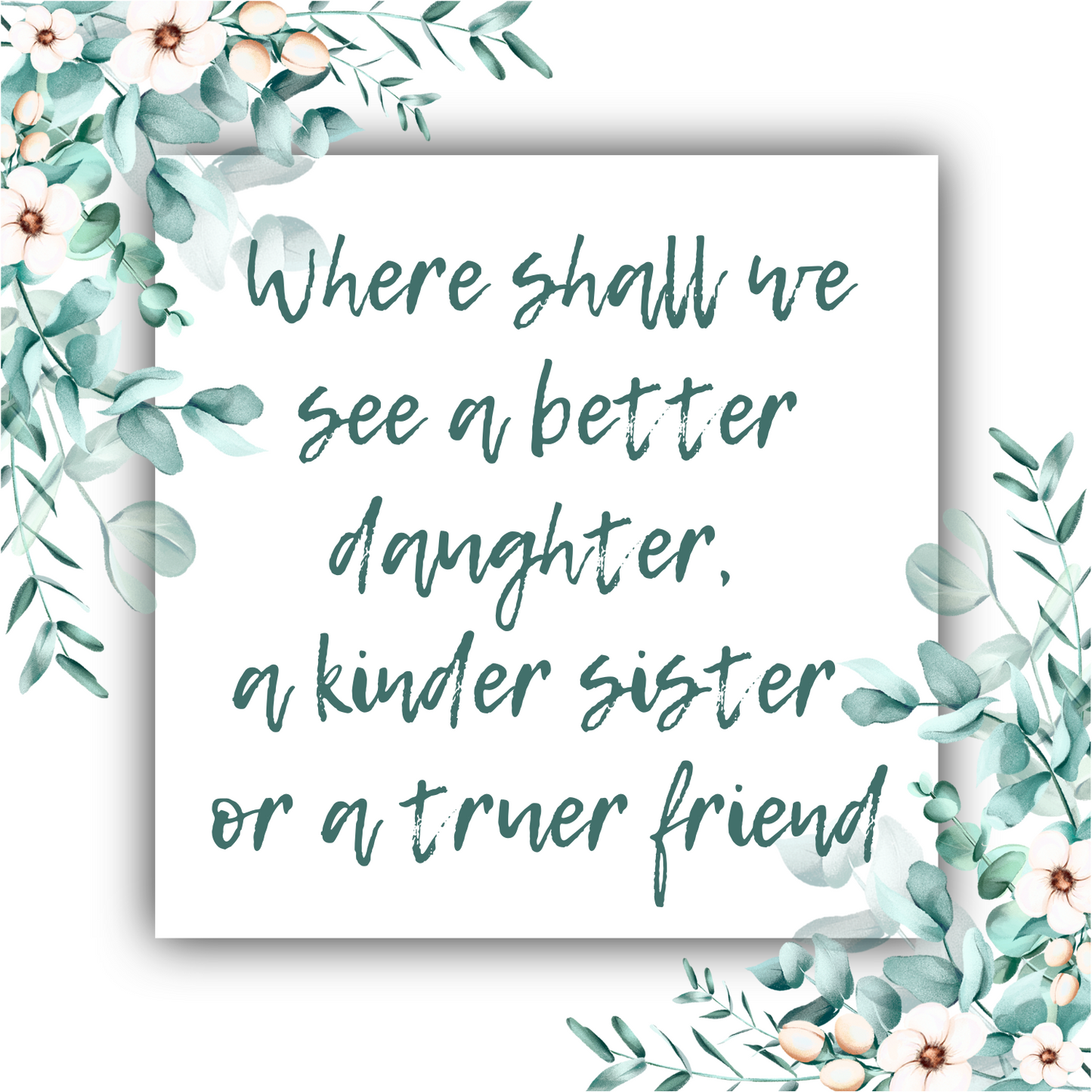 Daughter, Sister, Friend (Jane Austen) - Double Mobius Necklace