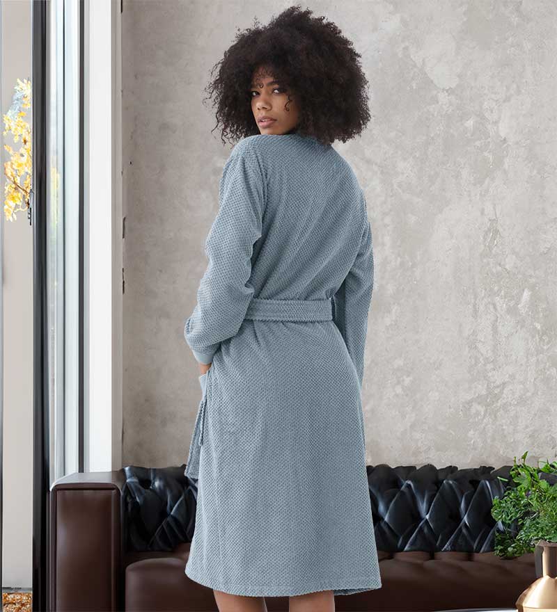 Women's Turkish Cotton Terry Cloth Kimono Robe