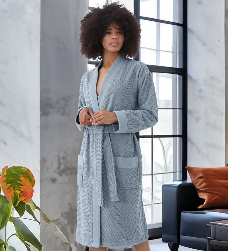 Women's Turkish Cotton Terry Cloth Kimono Robe