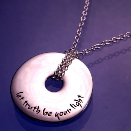 Let Truth Be Your Light - Pi Disc Necklace