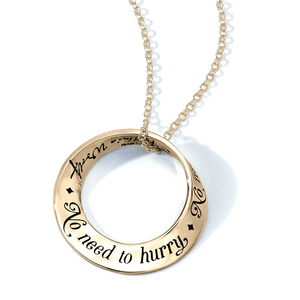 No Need to Be Anyone But Yourself - Virginia Woolf Mobius Necklace