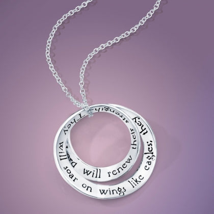 Soar On Wings Like Eagles - Double Mobius Necklace