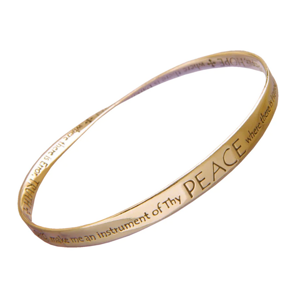 St Francis Prayer of Peace - Mobius Bracelet