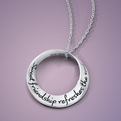 Sweet Friendship Refreshes the Soul - Mobius Necklace