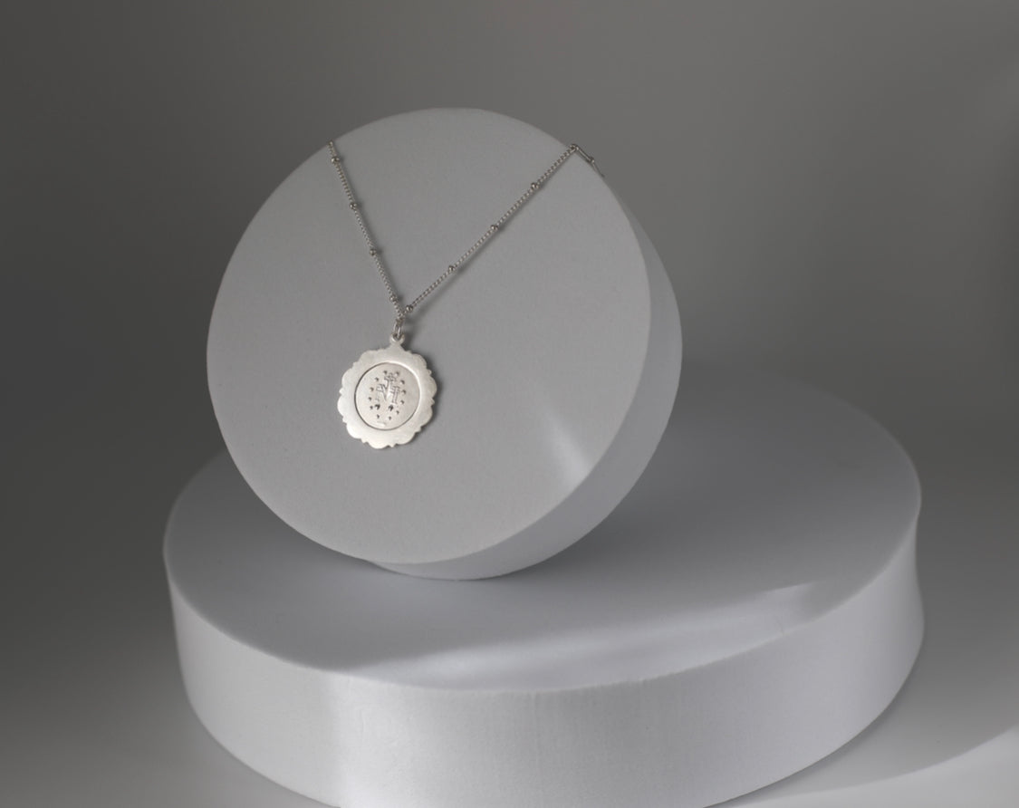Miraculous Medal Necklace in Sterling Silver
