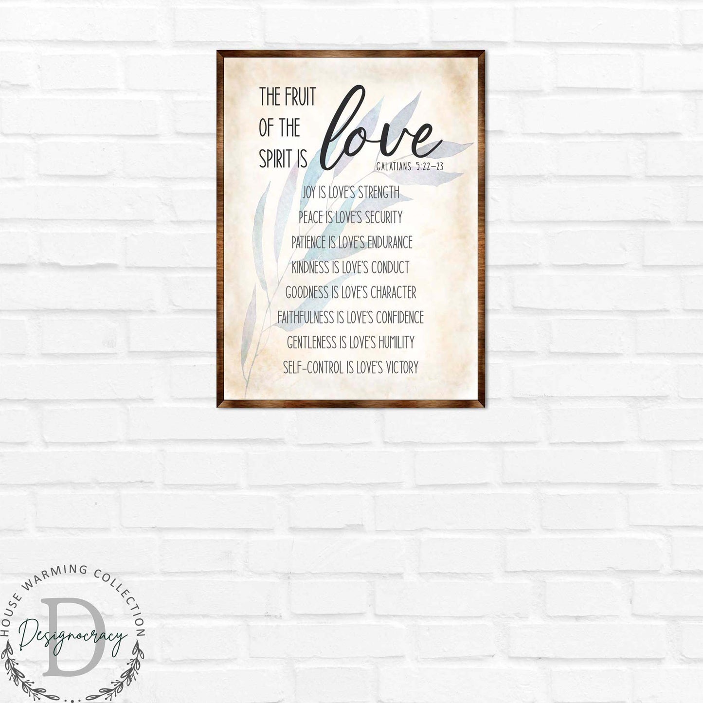 Fruit of the Spirit - Galatians 5:22 - Wooden Scripture Wall Art