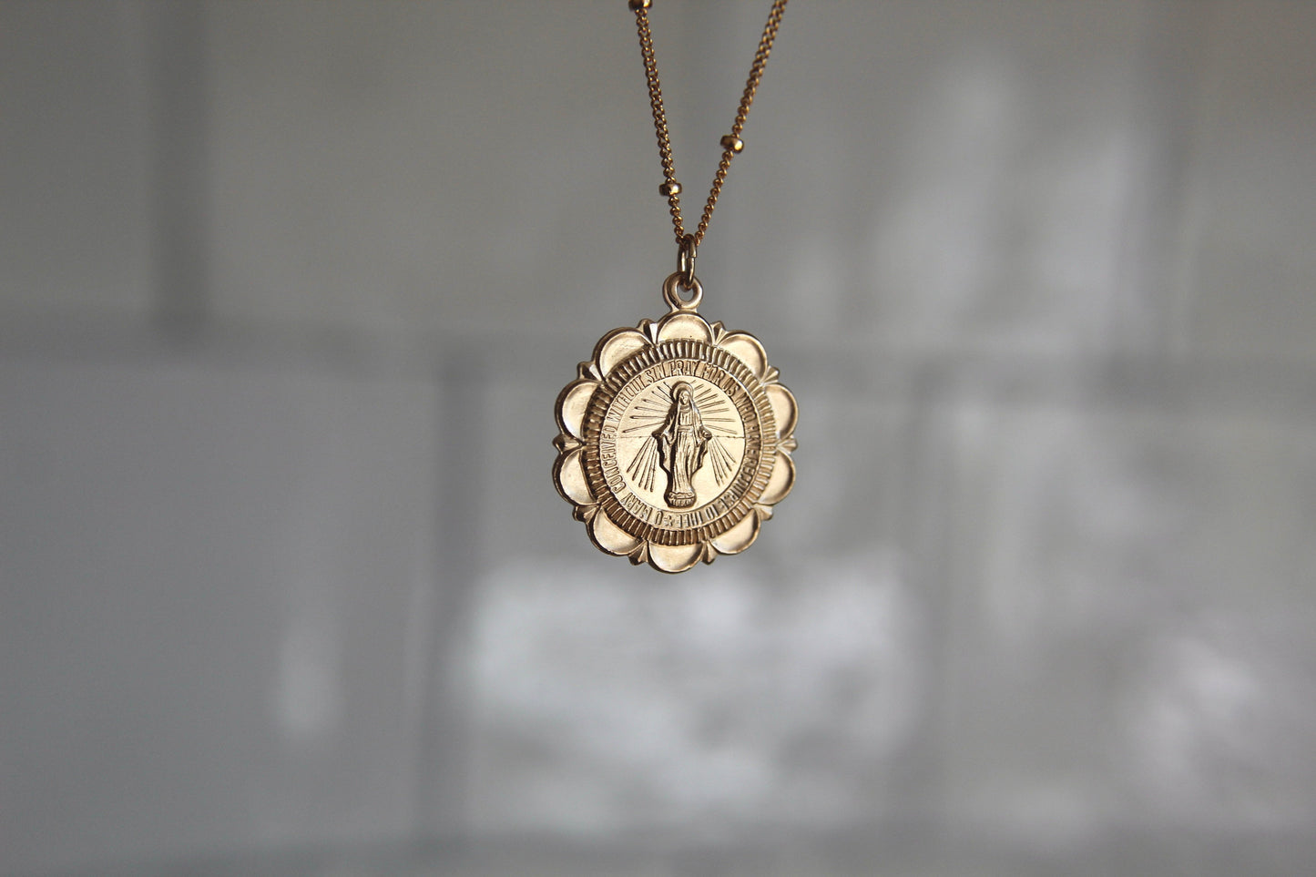 Miraculous Medal Necklace - 18k Gold Filled