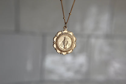 Miraculous Medal Necklace - 18k Gold Filled