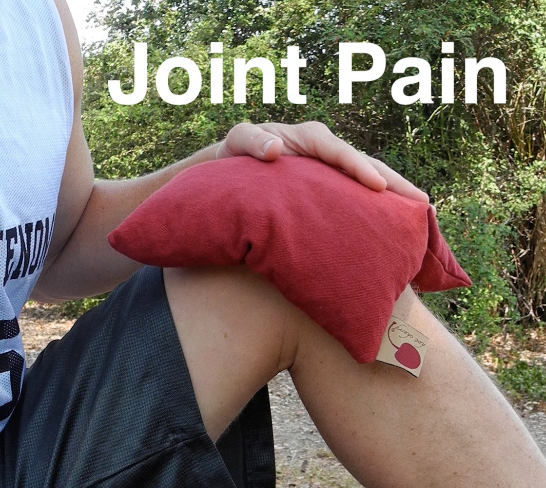 Summer Stack ––3 Square Denim Pillows –– Red, Blue & Natural - Hot and Cold Comfort Packs