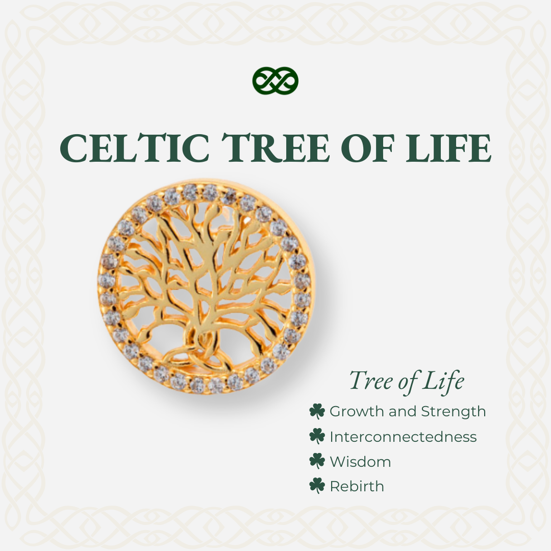 Celtic Tree of Life™ 18K Yellow Gold Diamond Earrings