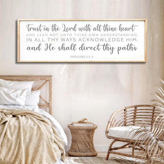 Trust in the Lord with All Thine Heart - Proverbs 3:5-6 - Wall Art