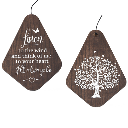 55" Serenity Large Deep Tone Memorial Wind Chime Church Bells - Listen to the wind and think of me, In your heart I'll always be