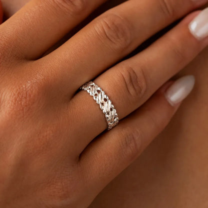 Flowing Harmony Sterling Silver Band Ring