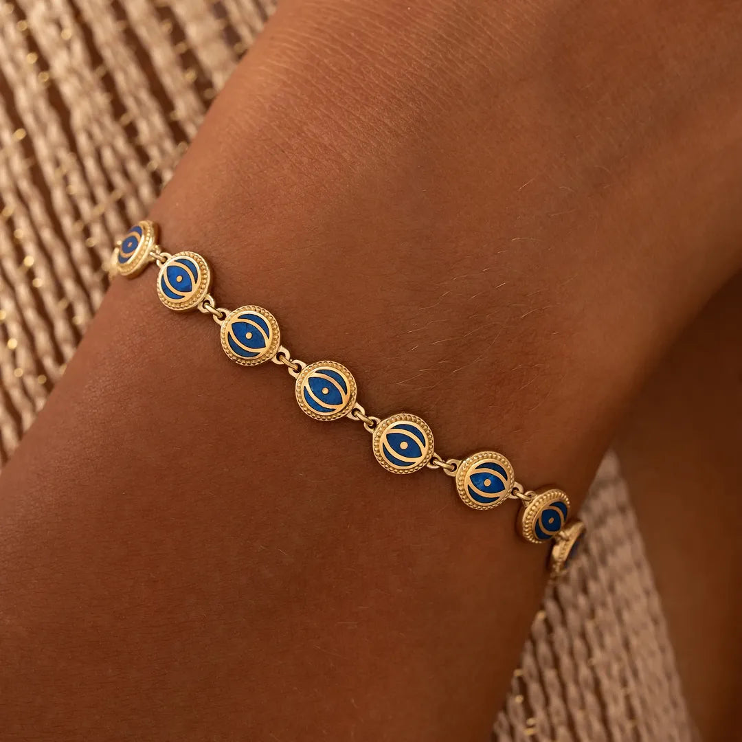 Celestial Insight Lapis Evil Eye Bracelet