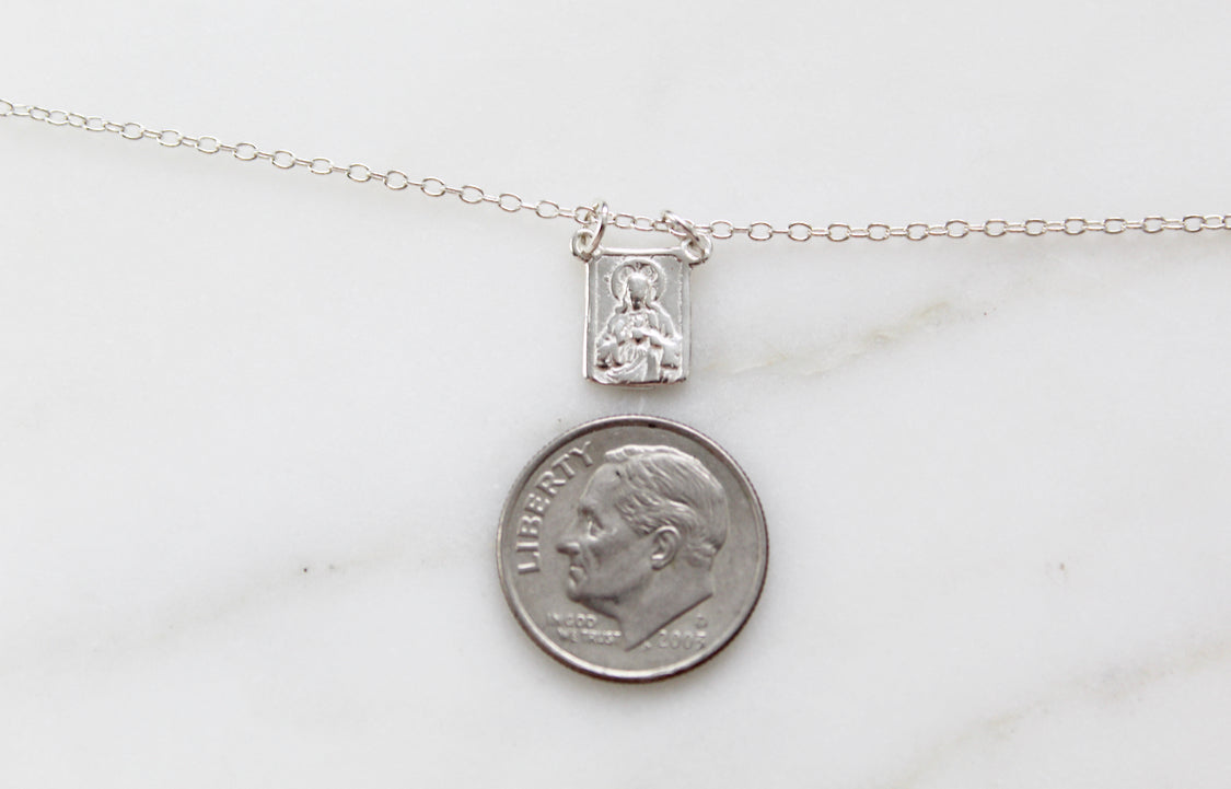 Scapular Necklace - Sterling Silver