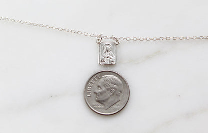 Scapular Necklace - Sterling Silver