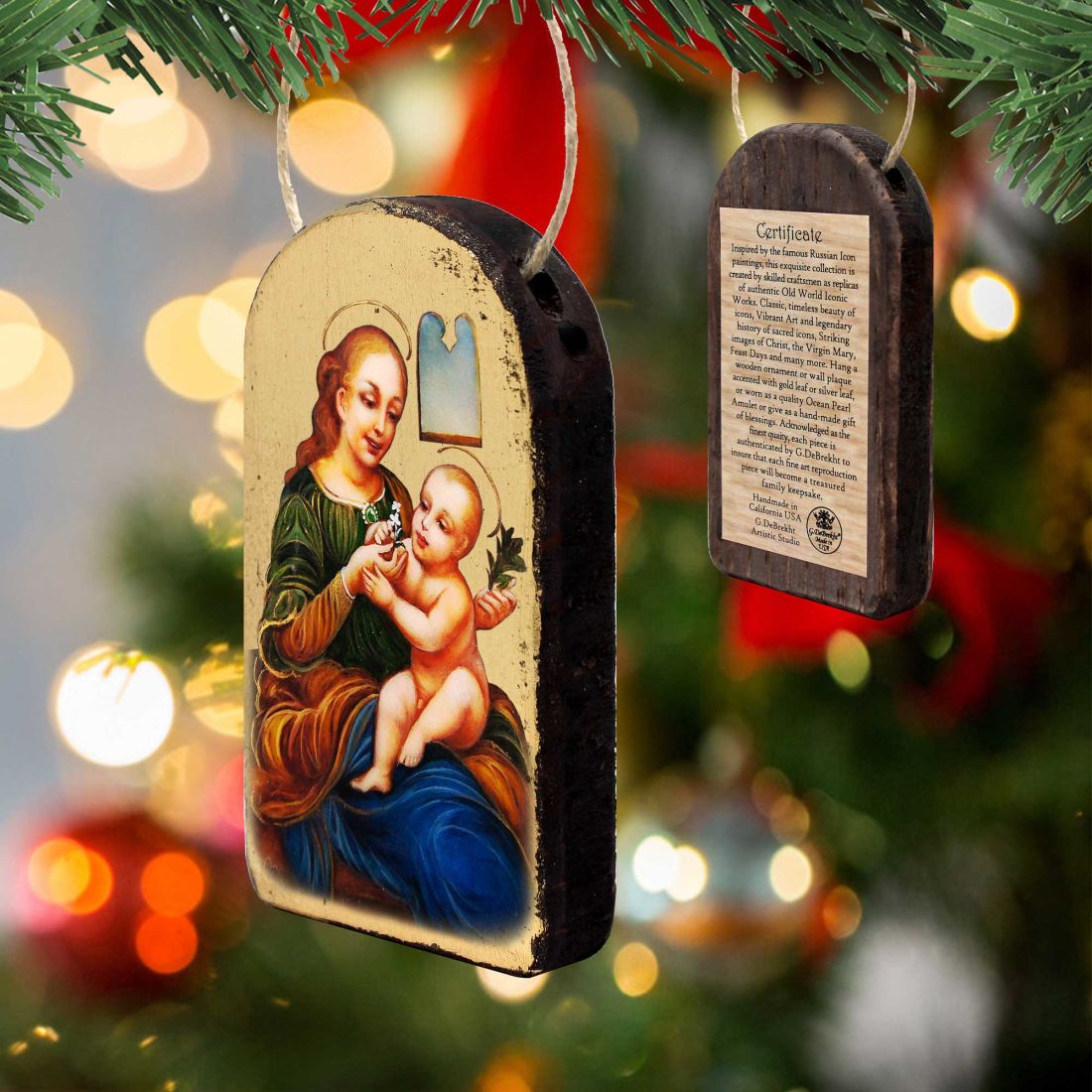Madonna And Child Sacred Icon Ornament