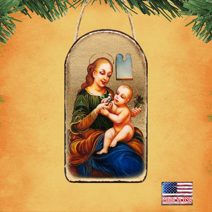 Madonna And Child Sacred Icon Ornament
