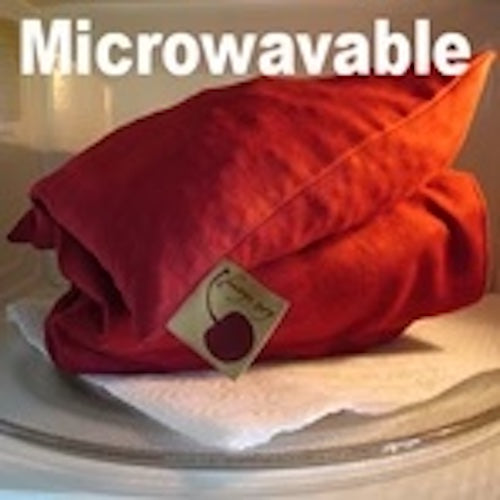 Hot Cherry Triple Square Pillow in Plush Red Ultra-Suede - Hot and Cold Comfort Pack