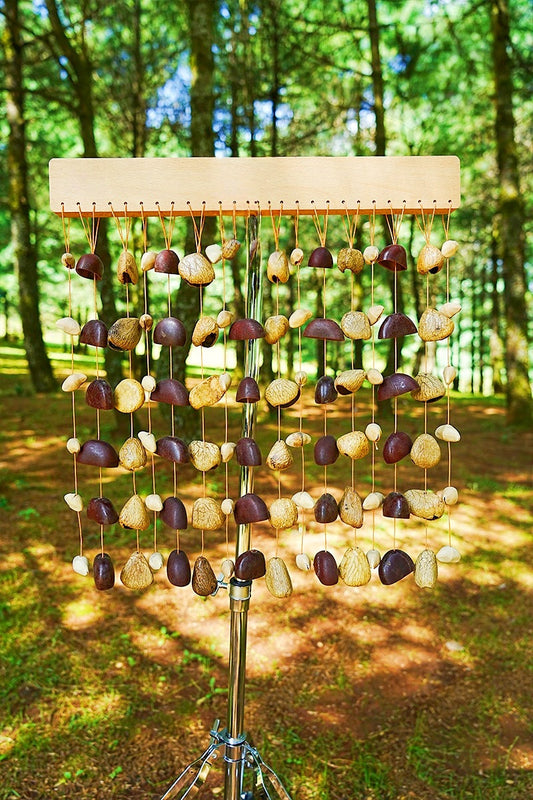 Handmade Entada, Pala Cardamom & Chacha Oleander Seed Shell Bar Wind Chime