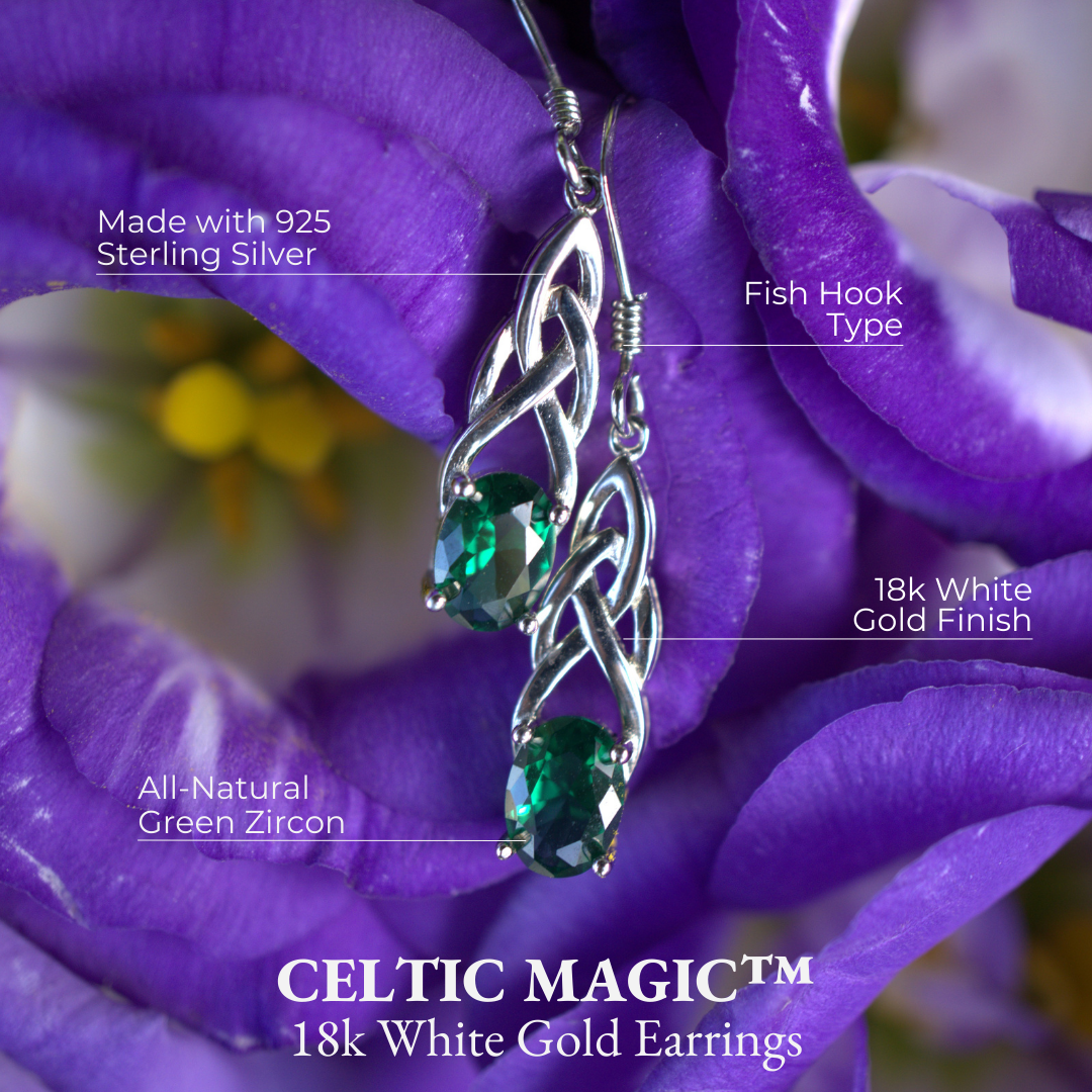 Celtic Magic™ 18K White Gold Earrings