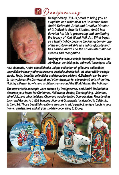 Regal Nativity Large Glass Ornament in Red