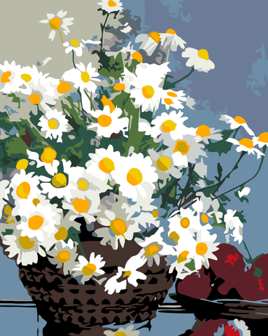 Chamomiles in a Basket - Paint by Numbers Set