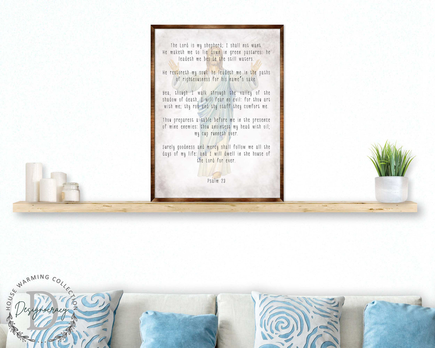 The Lord Is My Shepherd (23rd Psalm) - Wooden Scripture Wall Art