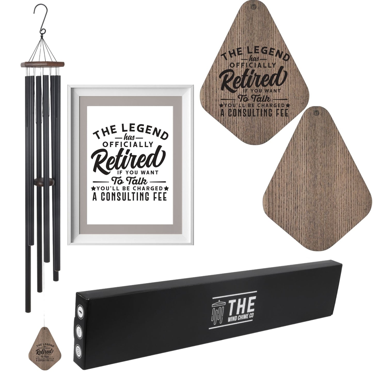 55" Serenity Large Deep Tone Memorial Wind Chime Church Bells - Listen to the wind and think of me, In your heart I'll always be