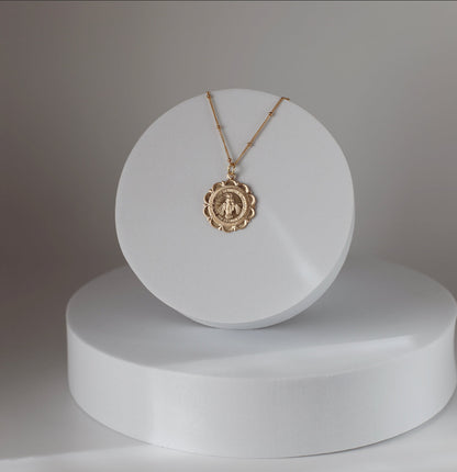 Miraculous Medal Necklace - 18k Gold Filled