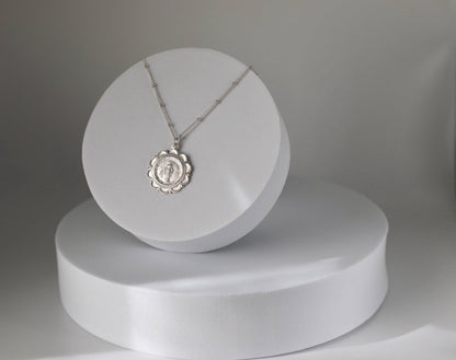 Miraculous Medal Necklace in Sterling Silver