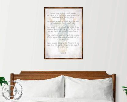 The Lord Is My Shepherd (23rd Psalm) - Wooden Scripture Wall Art