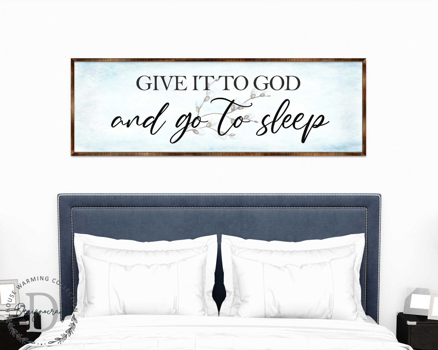 Give It to God and Go to Sleep - Wooden Religious Wall Art