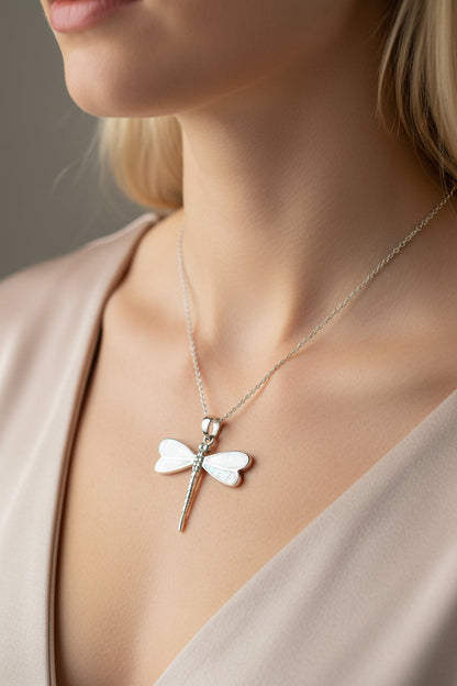 Shimmering Dragonfly Necklace