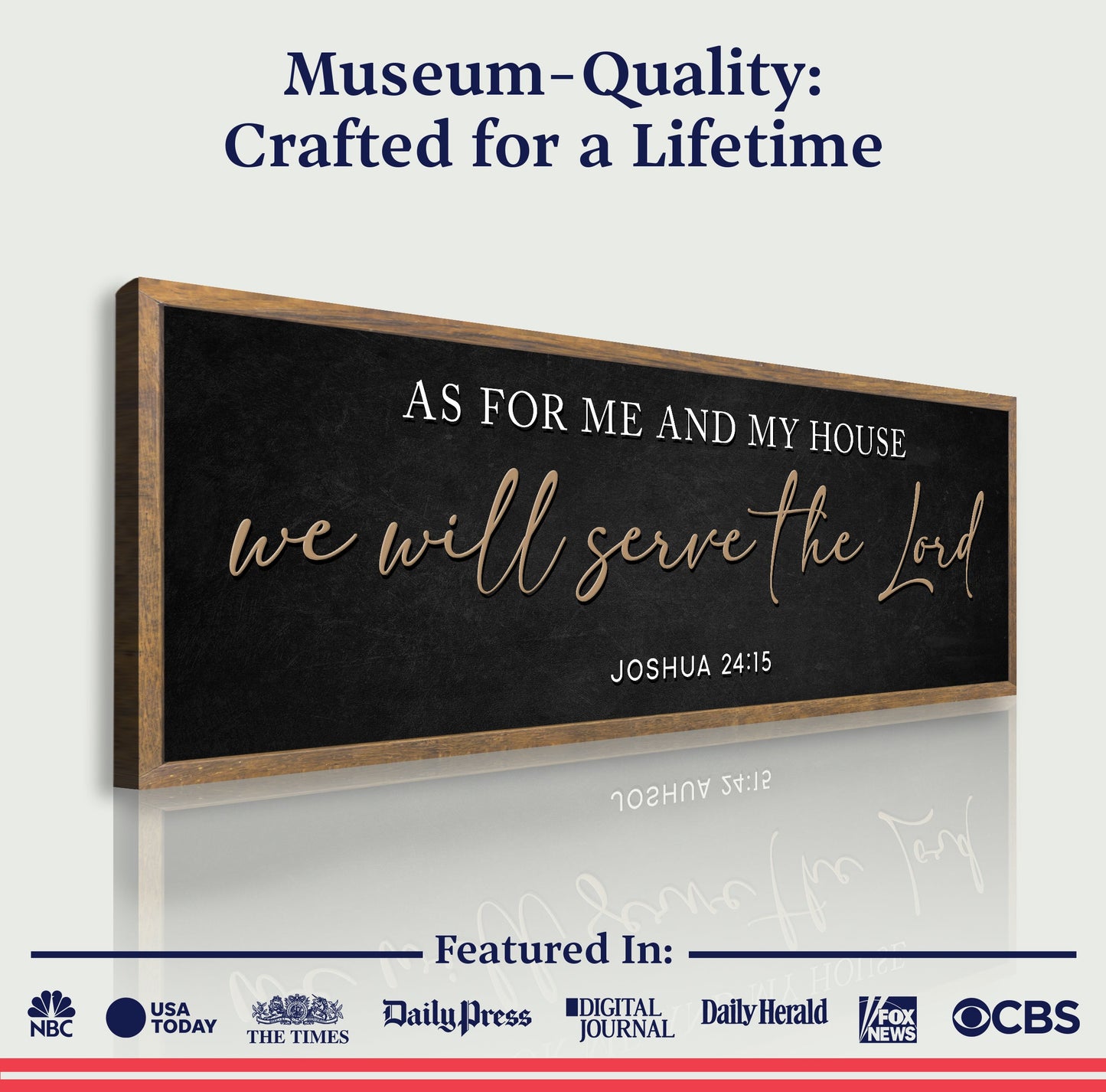 As For Me And My House We Will Serve The Lord - Faith Wall Art