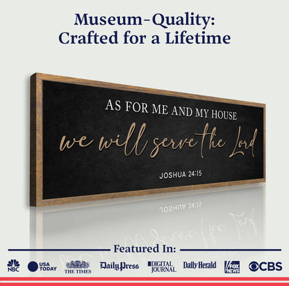 As For Me And My House We Will Serve The Lord - Faith Wall Art