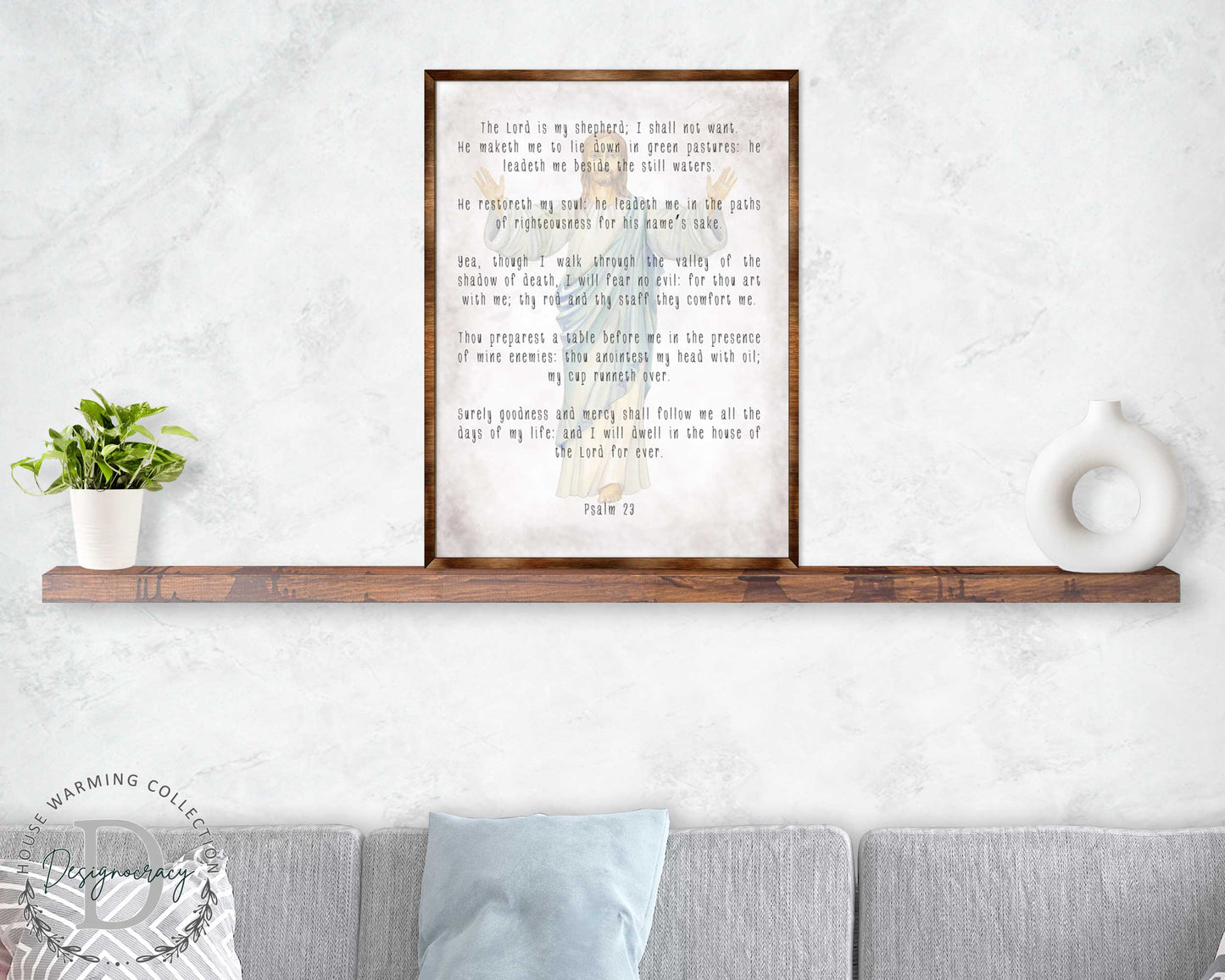 The Lord Is My Shepherd (23rd Psalm) - Wooden Scripture Wall Art